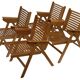 Ensemble vintage de quatre chaises pliantes Rex en contreplaqué, design Niko Kralj, 1950