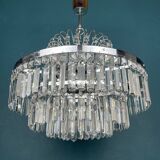 Grand vintage crystal chandelier from Sijaj Hrastnik, Yugoslavia, 1970s.
