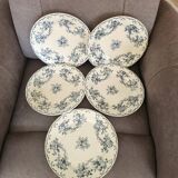 Set of 6 Sarreguemines plates, Bertha model