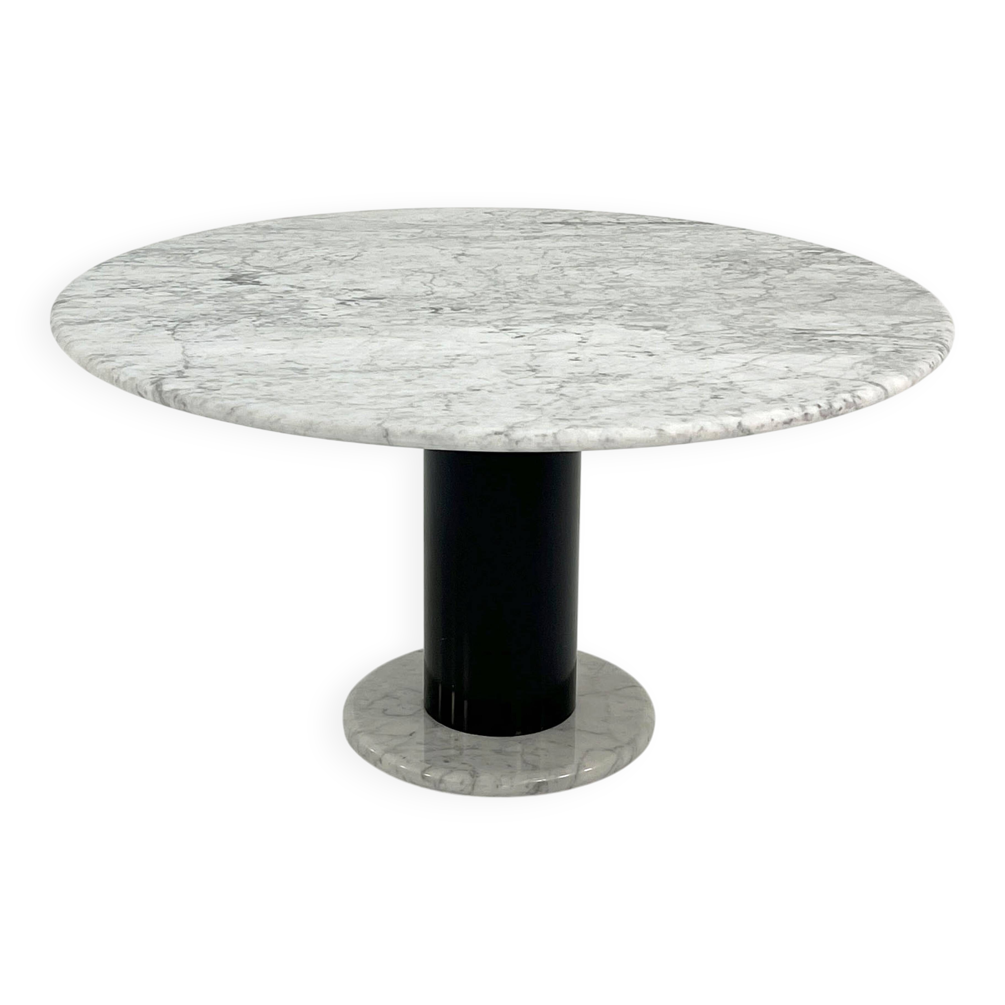120cm Loto Rosso Marble Dining Table by Ettore Sottsass for Poltrono