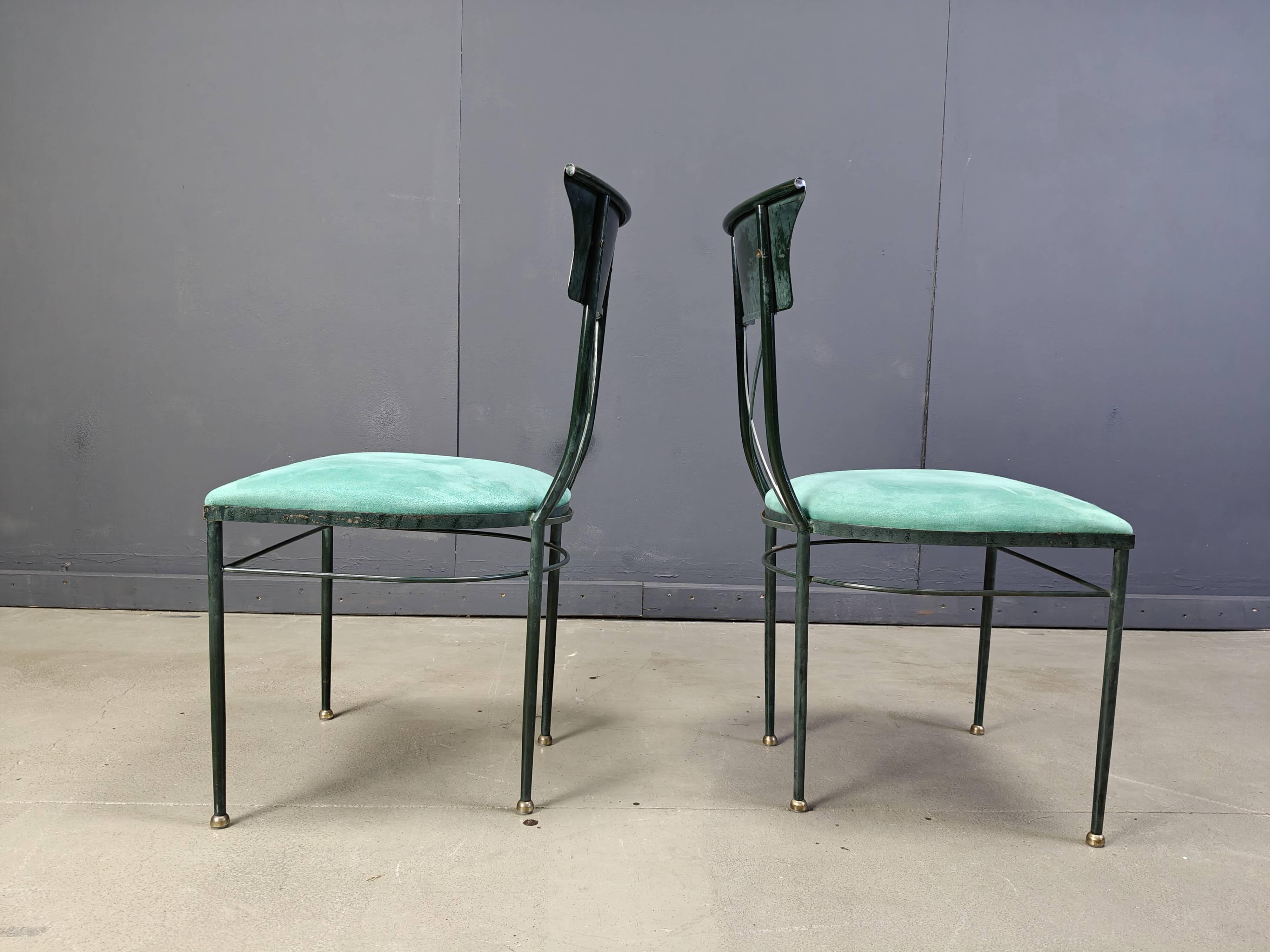 Vintage dining chairs by Belgo chrom, set of 6 - 1970s