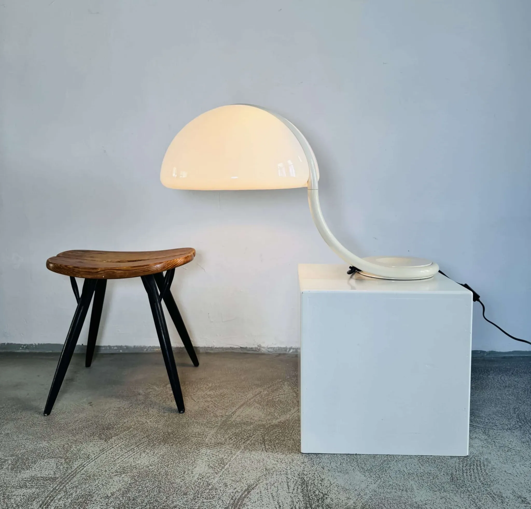 Serpente Swivel Table Lamp By Elio Martinelli For Martinelli Luce, Italy, 1965