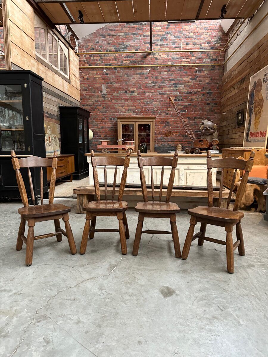 Set of 4 brutalist chairs