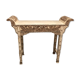 Console carved in wood and white bone