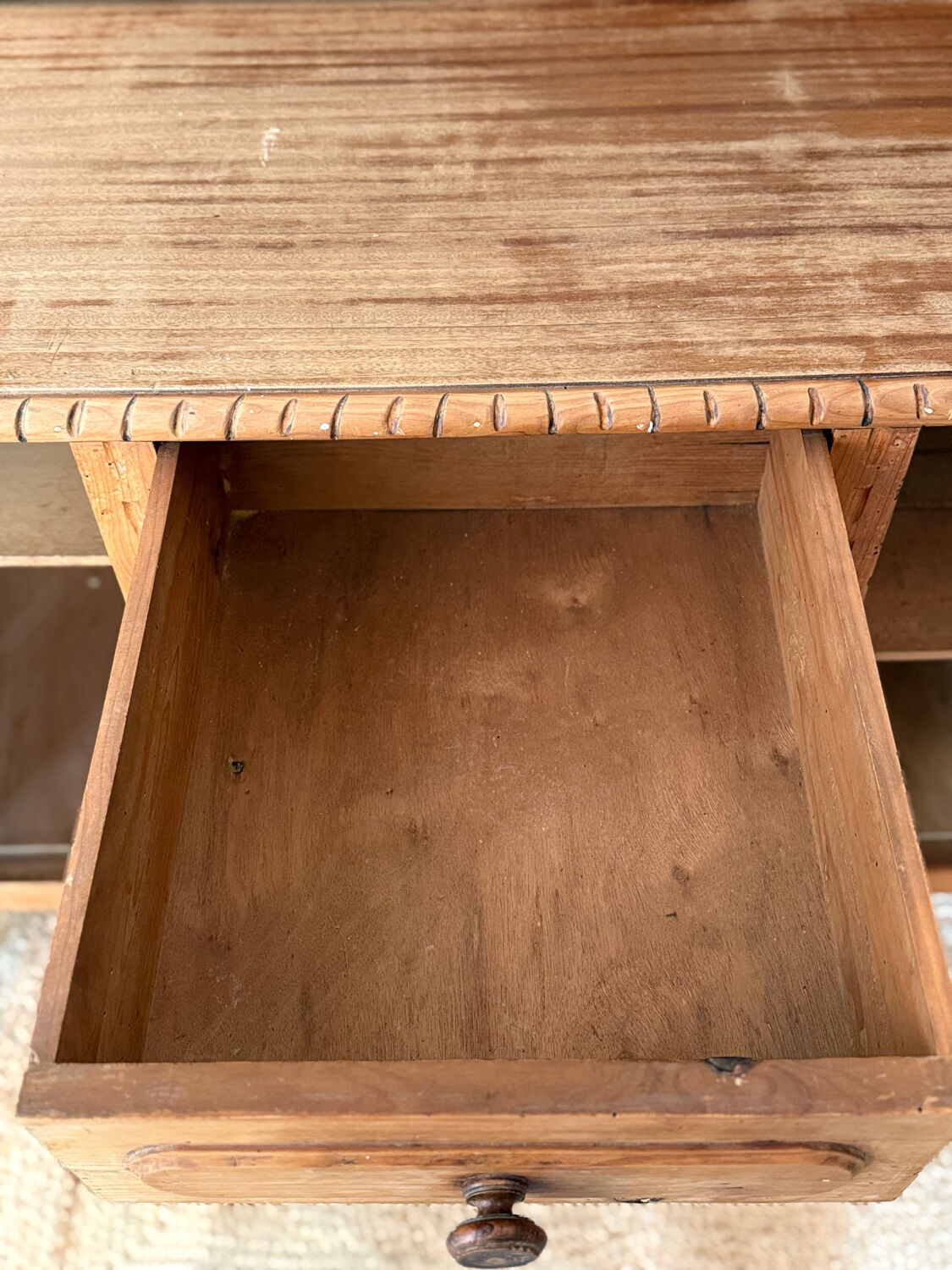 Carved wooden sideboard