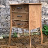 Art Deco chest of drawers in raw wood, 1930