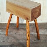Raw wood stool