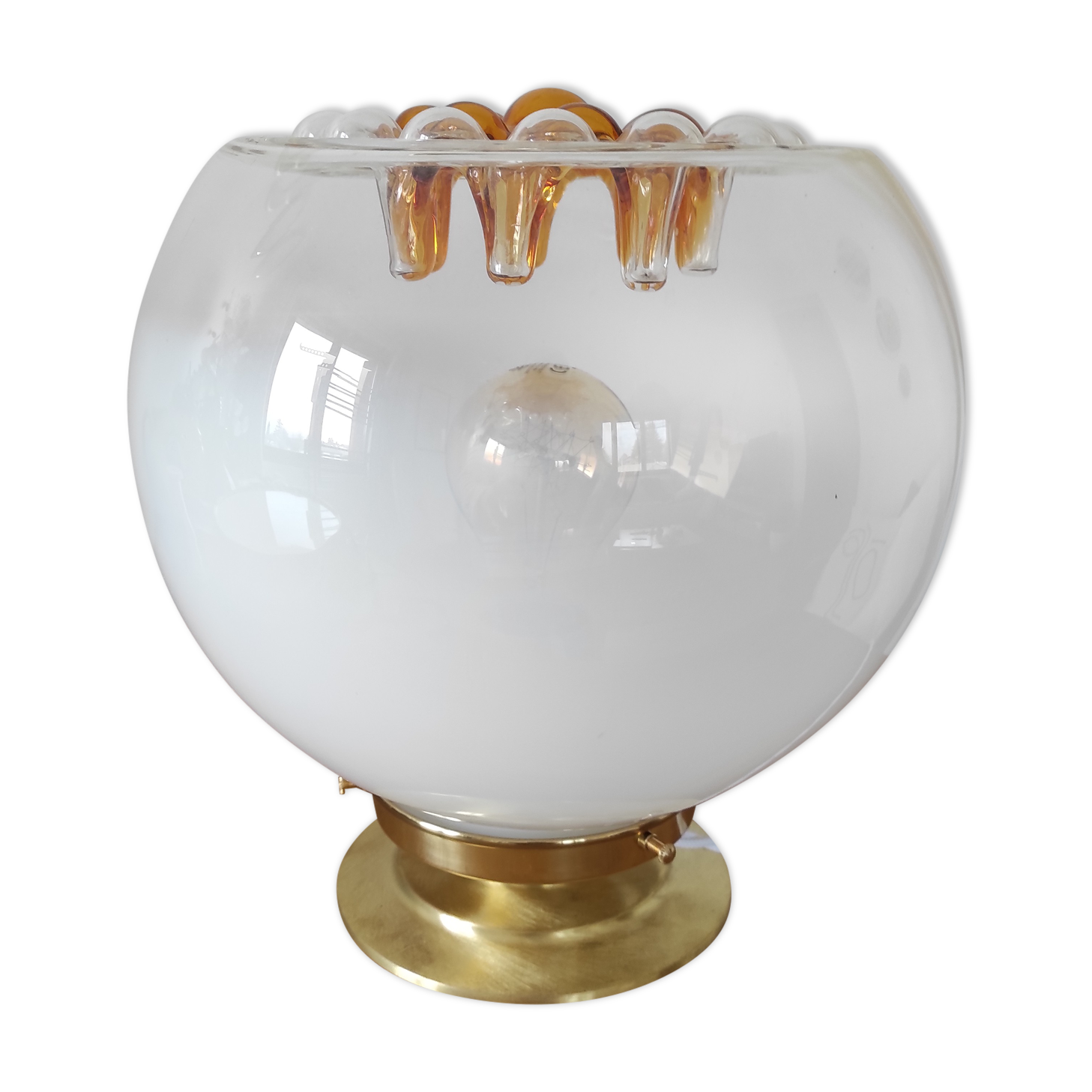 Table lamp, Murano glass globe