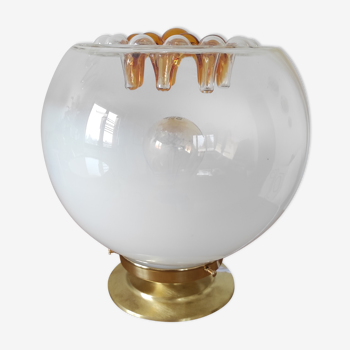 Lampe à poser globe en verre de Murano