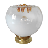 Lampe à poser globe en verre de Murano
