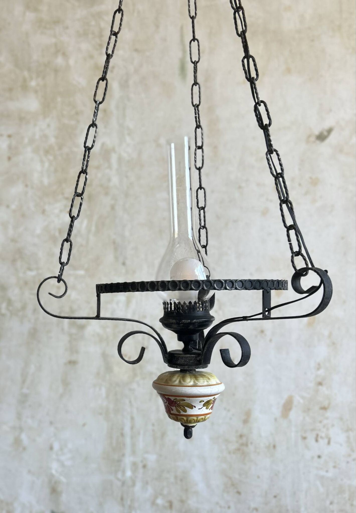 Opaline and Ceramic Suspension - Vintage