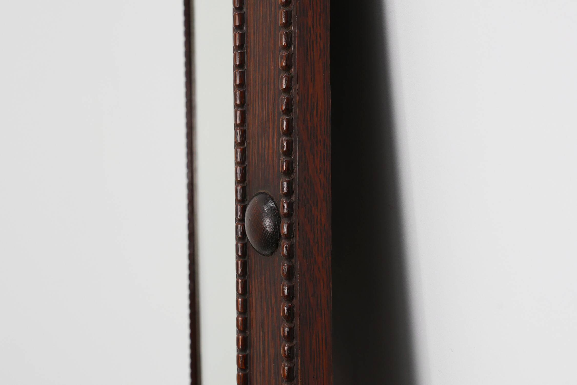 Miroir Art Déco français en bois, vers 1920