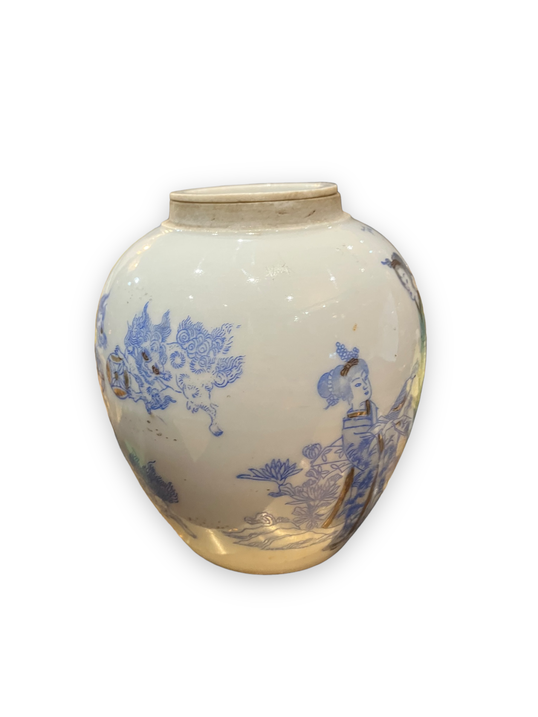 Asian porcelain covered pot