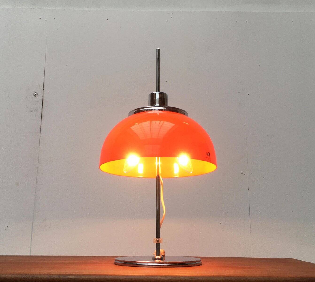 Vintage Space Age table lamp Italian Faro by Guzzini, 1970s