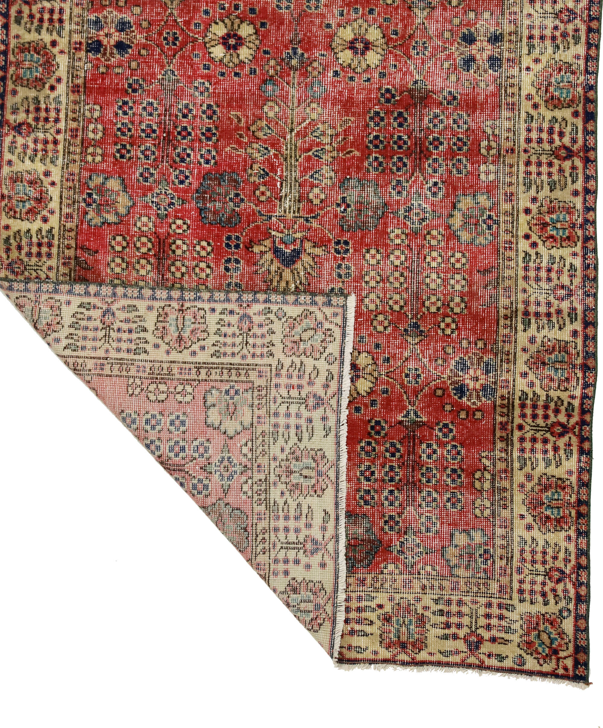 Anatolian handmade vintage rug 196 cm x 116 cm
