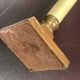Bougeoir ancien en laiton dore 20 cm