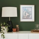 Italy, old map, printed in 1852.