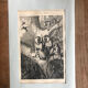 Gravure vintage originale singe