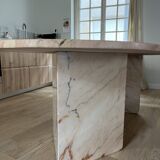 Pink marble table