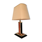 Lampe monteuse décor bois et métal doré