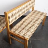 Pair of benches, corner benches, vintage