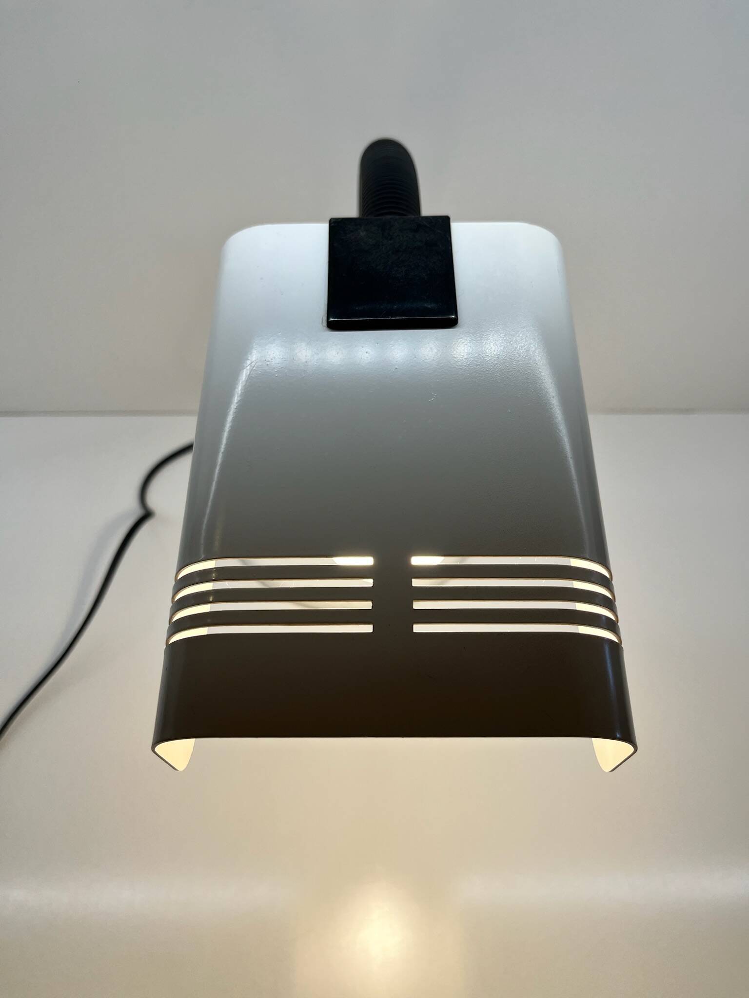 Sankey Table Lamp Gino Sarfatti for Targetti Brass Cream Plastic