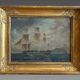 François geoffroi roux (1811-1882) marine gouache frigate hms majesty's