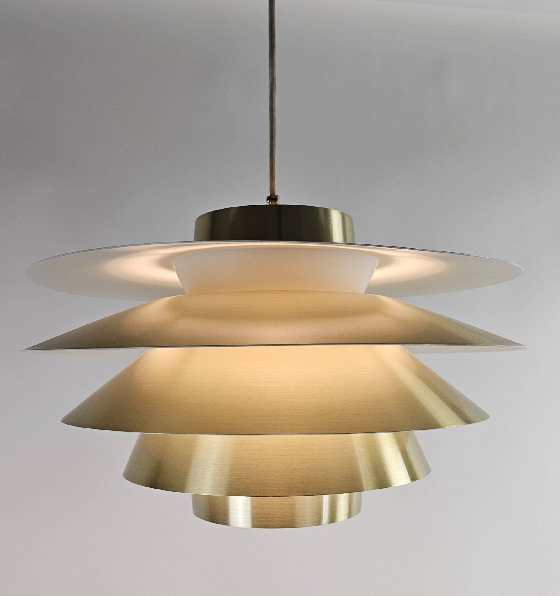 Suspension en laiton Verona Sven Middelboe Nordisk Solar Danemark, années 1970