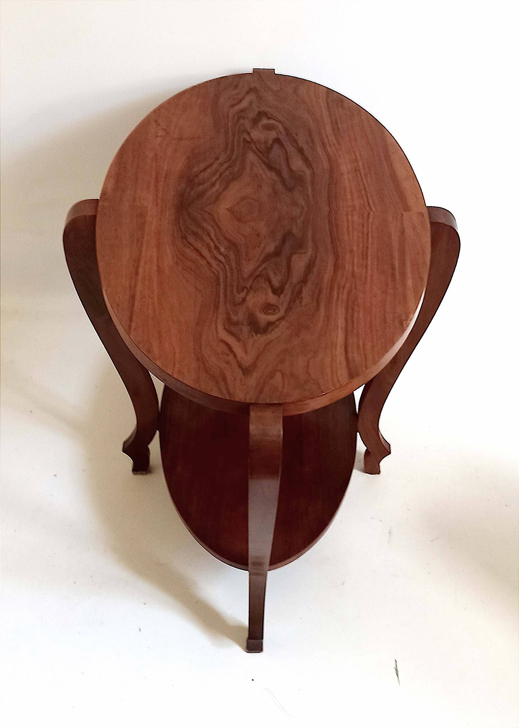 Art Deco oval pedestal table Width 80 cm