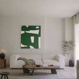 Abstract minimalist Organic green by Bodasca