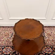 antique English two-tier dessert table