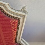 Pair of Louis XVI style bergère armchairs, antique.