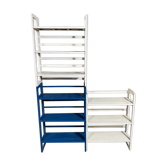 Set of three vintage folding shelves