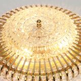 Hillebrand wall sconce in brass, glass, and Lucite beads, Germany, 1960s.