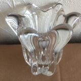 Mini crystal tulip vase signed Daum France