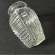 Art Deco geometric pattern glass hyacinth vase, 1930