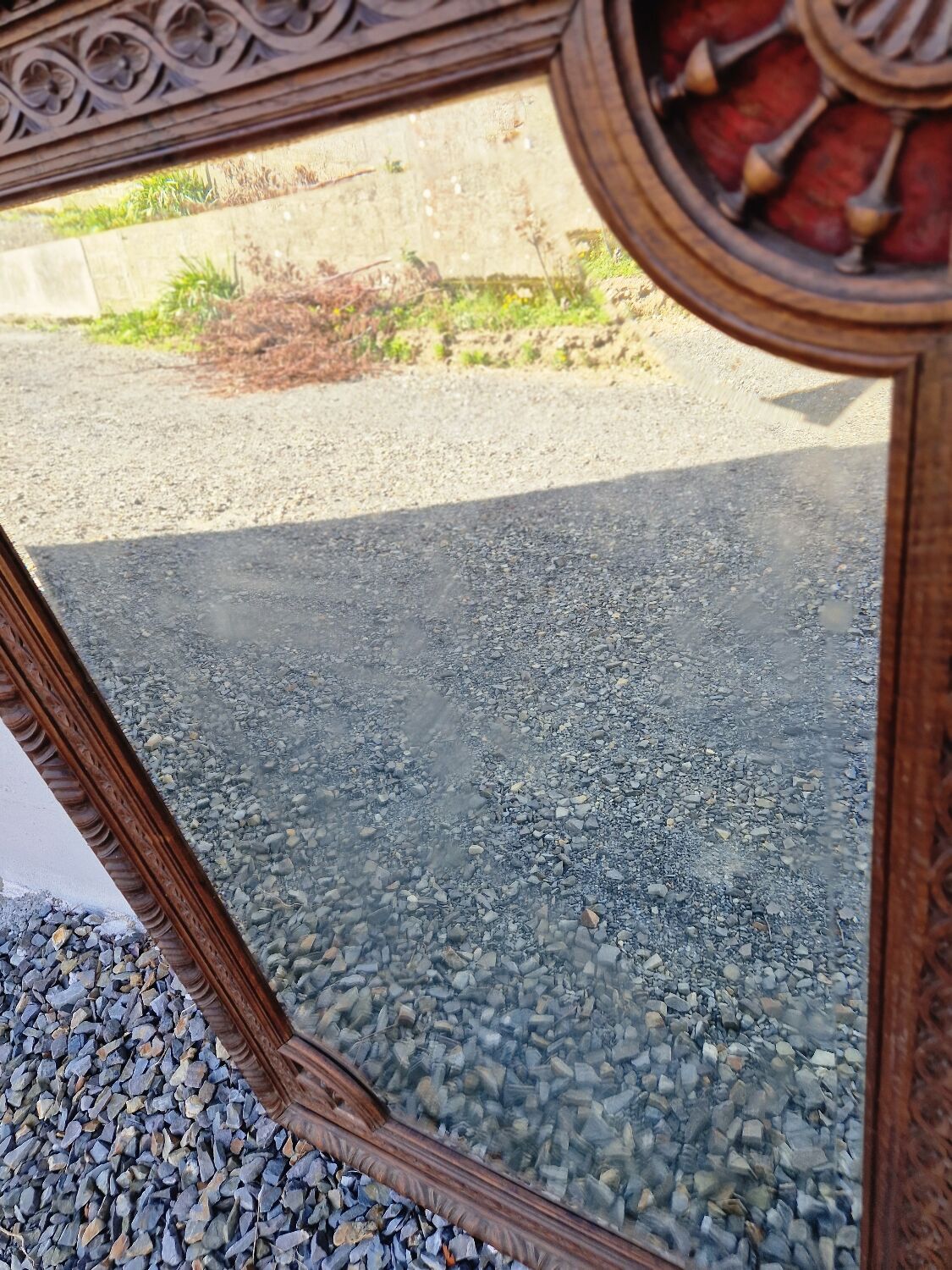 Breton trumeau wall mirror