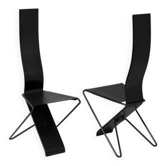 Pair of postmodern chairs, Pietro Arosio