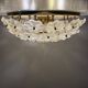 Large Floral Crystal Glass Flush Lamp by Ernst Palme , 1970s
