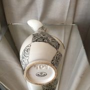 Cruche ou soliflore ü keramik vintage annees 1960 1970 blanc noir/gris