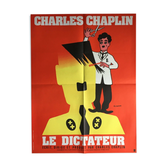 Movie poster "The Dictator" Charlie Chaplin 60x80cm 1970