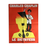 Affiche cinéma "Le Dictateur" Charlie Chaplin 60x80cm 1970