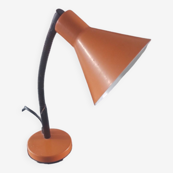 Lampe métal orange 70' vintage