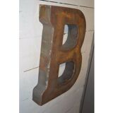 Industrial letter "B" in iron
