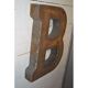 Lettre industrielle "B" en fer