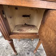Louis XVI Style Walnut Bedside Table – Early 20th Century