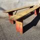 Paire de bancs de guinguette