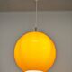 Suspension boule XL en opaline orange des années 60/70