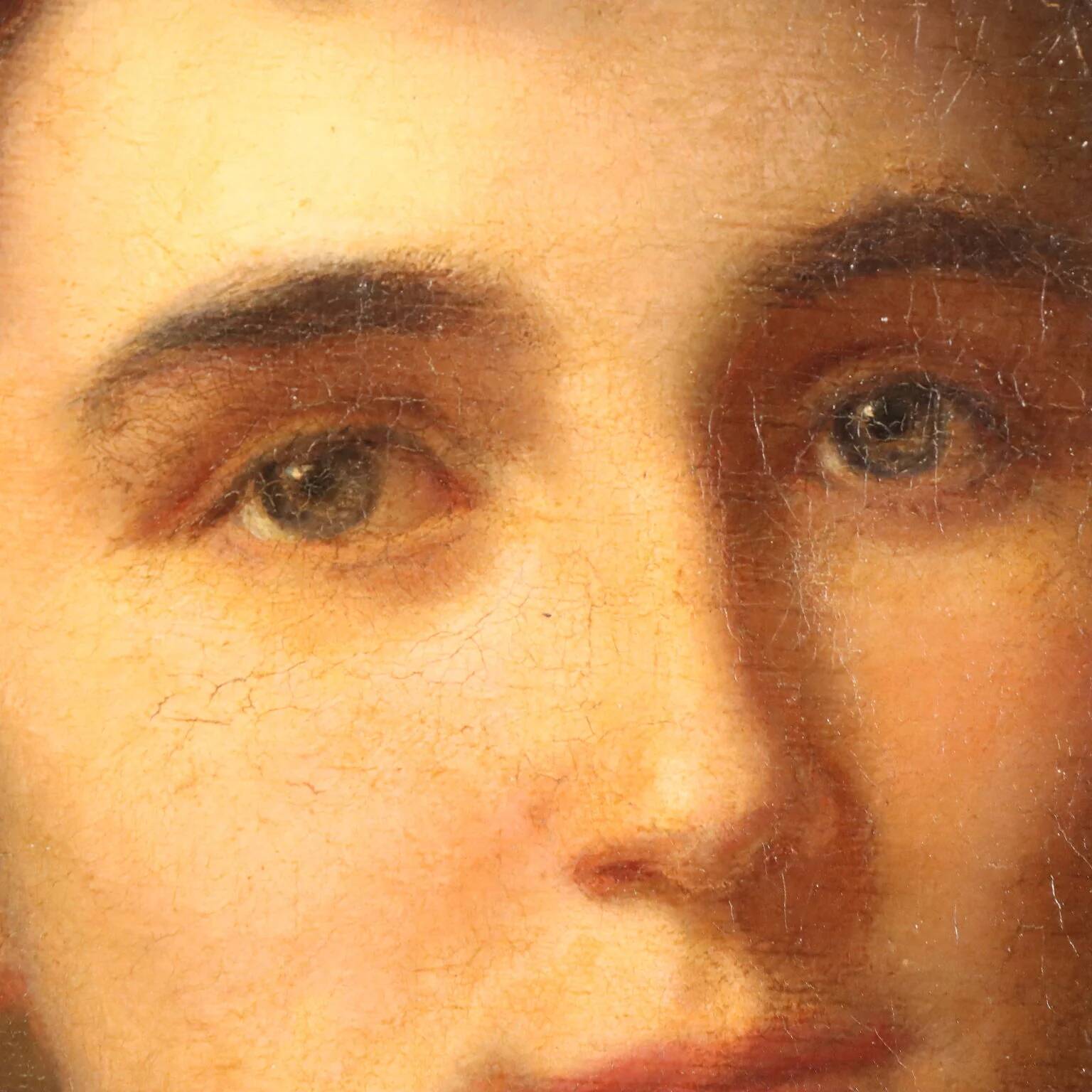 Old painting signed Roberto Fontana, oil on canvas, 19th century.