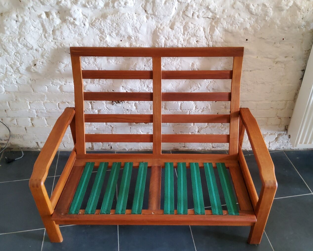 Vintage solid wood sofa